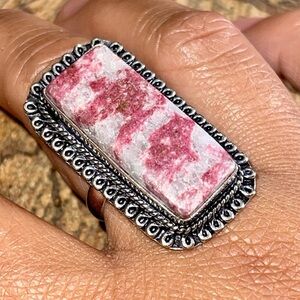 Rosaline Pink Thulite Ring Size 9 3/4